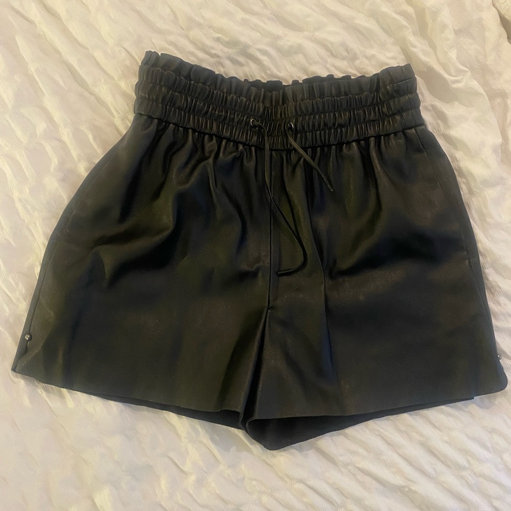 Zara Leather Shorts
